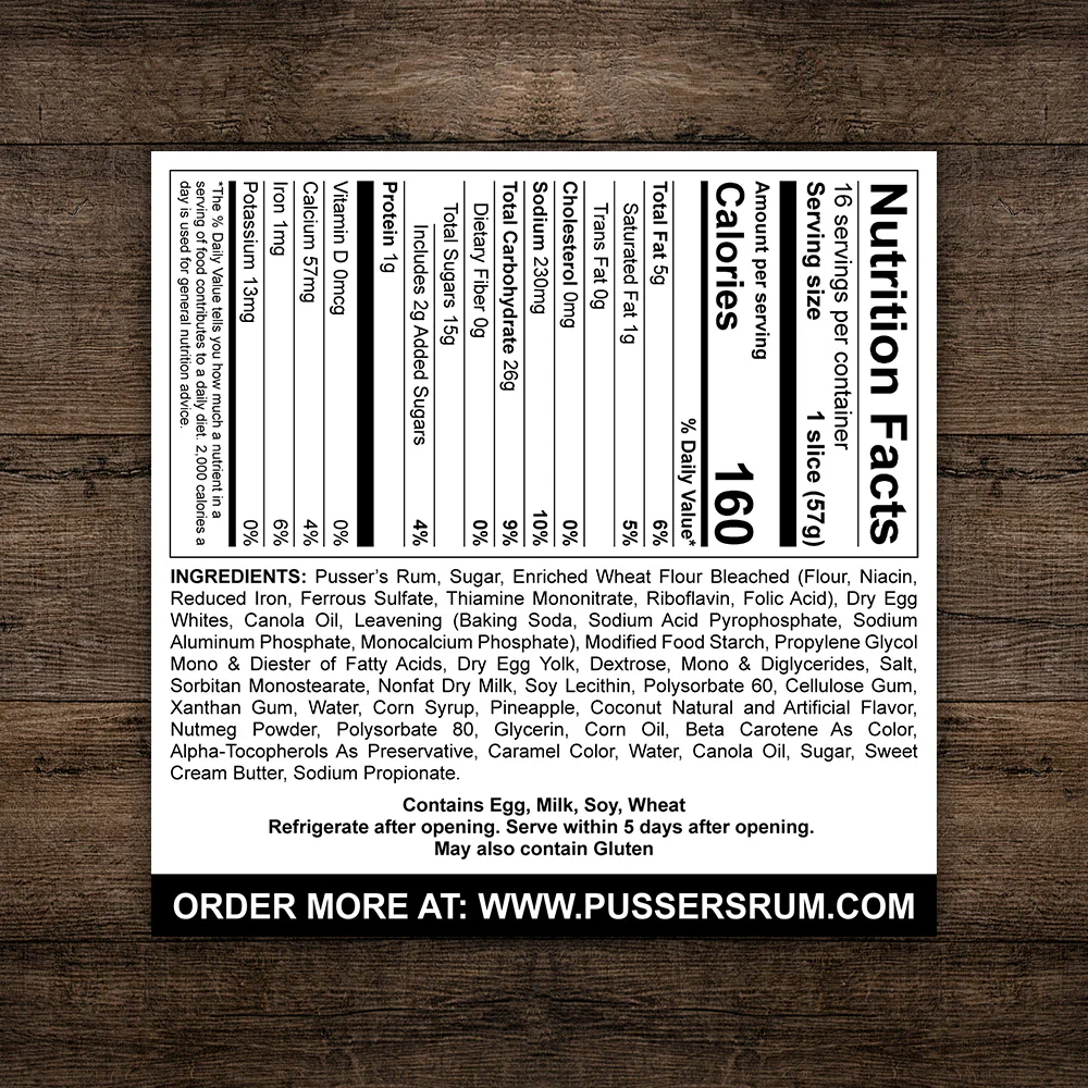 Up Spirits Painkiller Rum Cake - 2LB (32oz) - Image 5